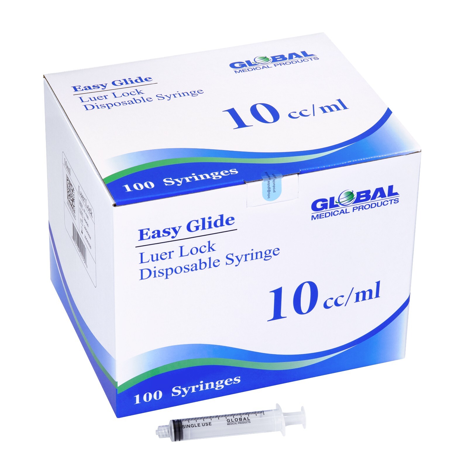Global Medical Products -10/12cc Luer Lock Syringe – Sterile – QTY 100