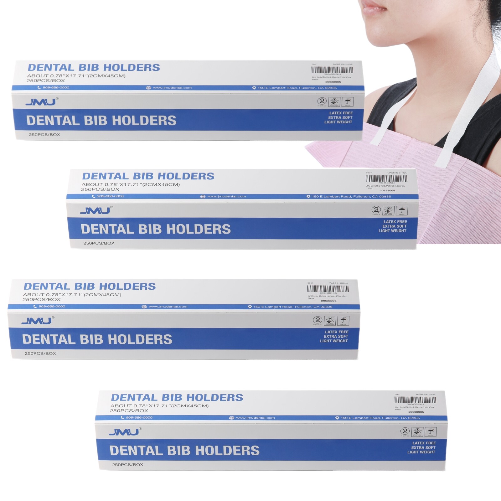 JMU Dental Bibs Clip Napkin Holders Disposable Bib Holders Strap Self Adhesive