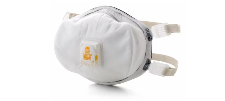 3M 8233 N100 Particulate Respirator Smoke Protection Mask w/ Exhalation Valve