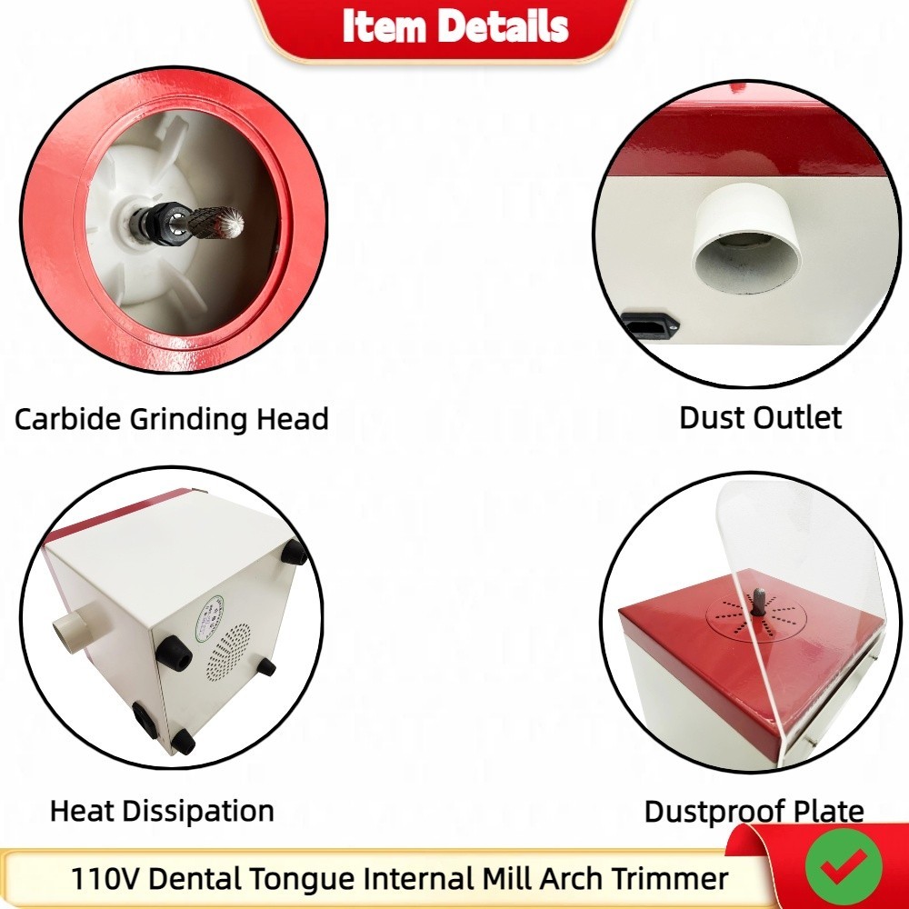 110V Dental Tongue Internal Mill Arch Trimmer Plaster Grinding Machine 180W