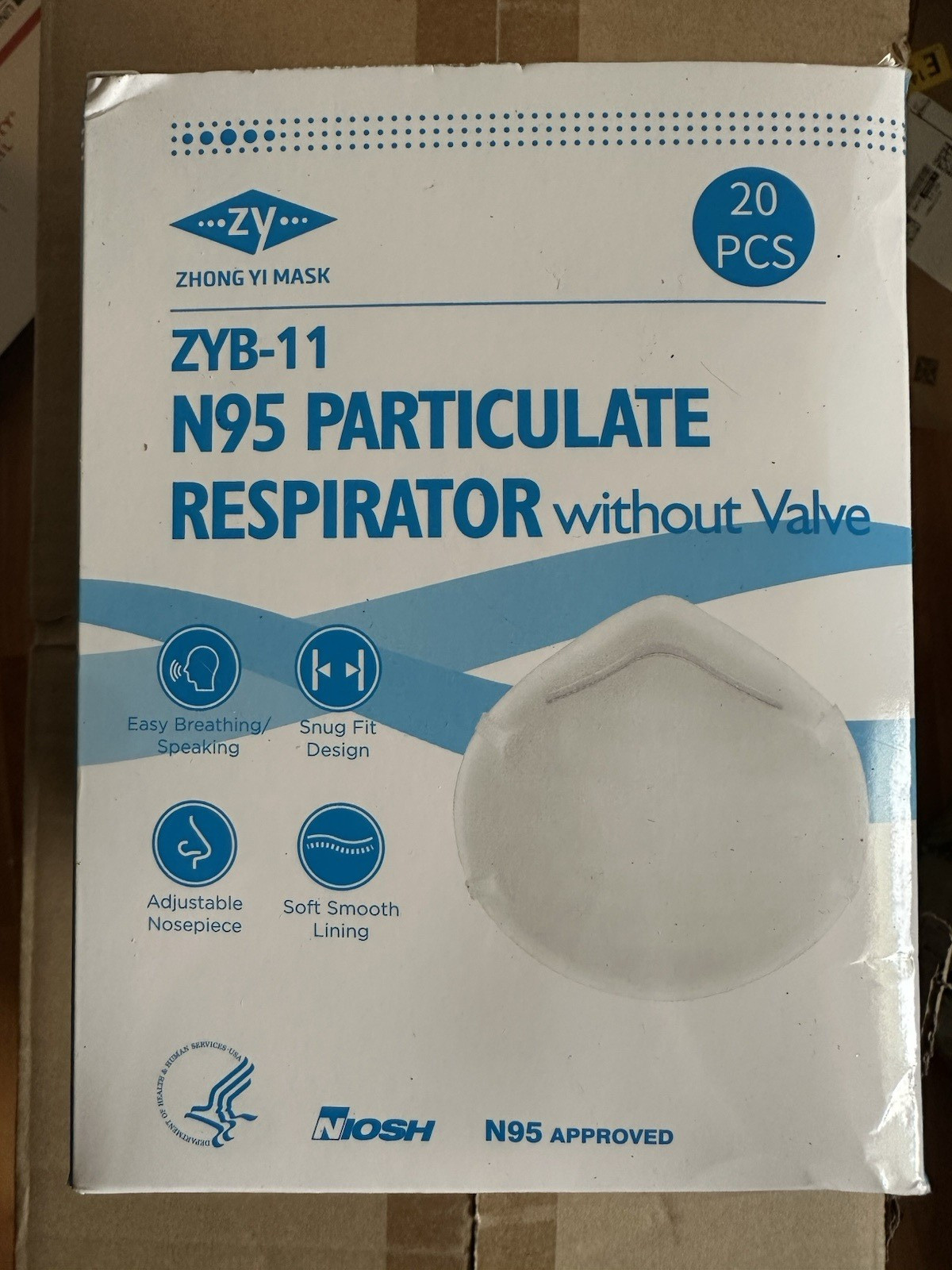 400 Disposable N95 Mask Particulate Respirator Case Of 400 NIOSH APPROVED