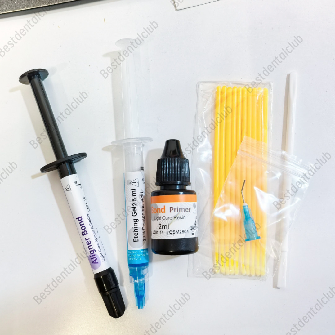 Dental Light Cure Orthodontic Adhesive Paste Kit for Aligner Attachments