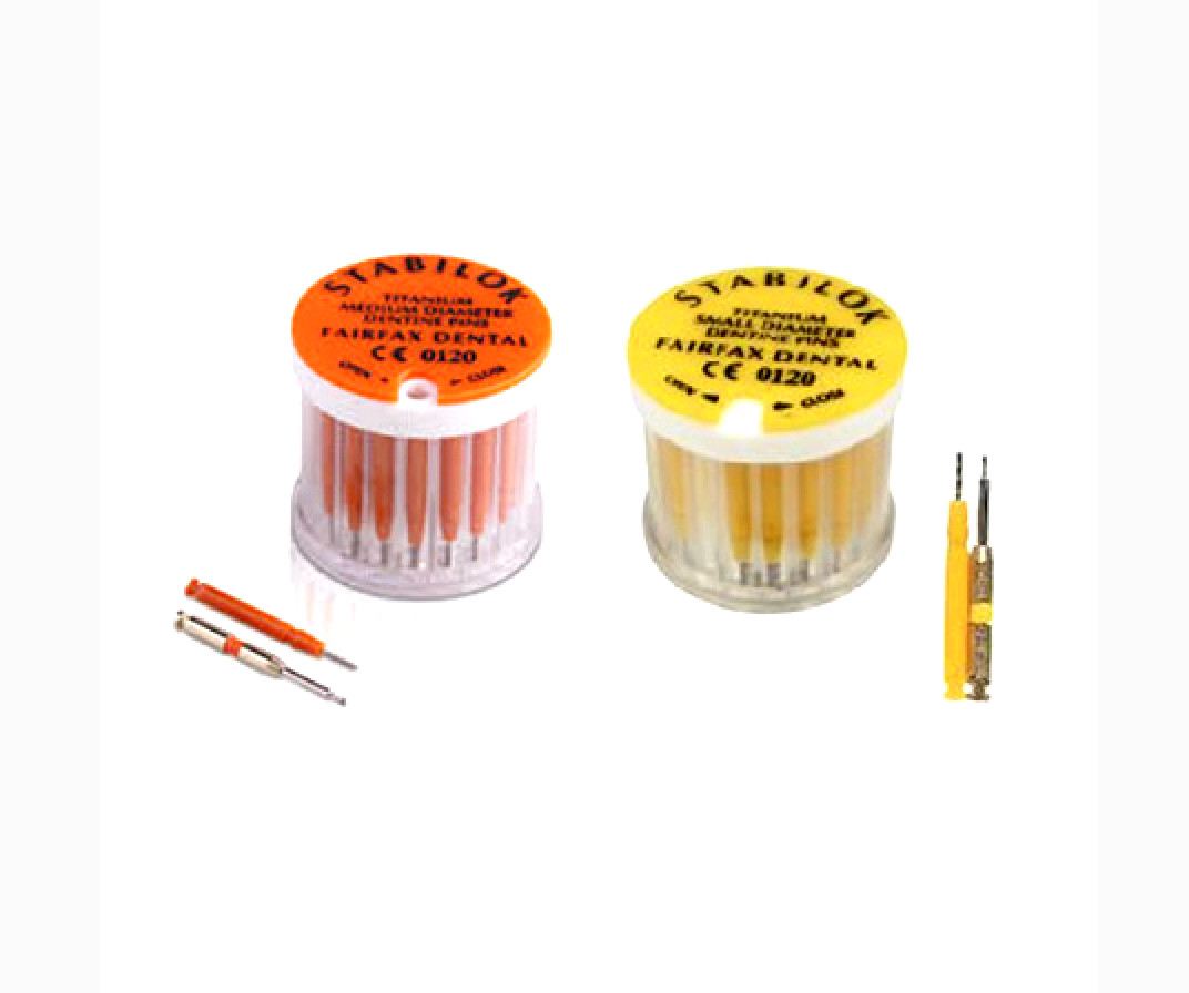 Stabilok Standard Kit – FAIRFAX 20 Pins + 1 Drills Titanium S/M Diameter Dentine