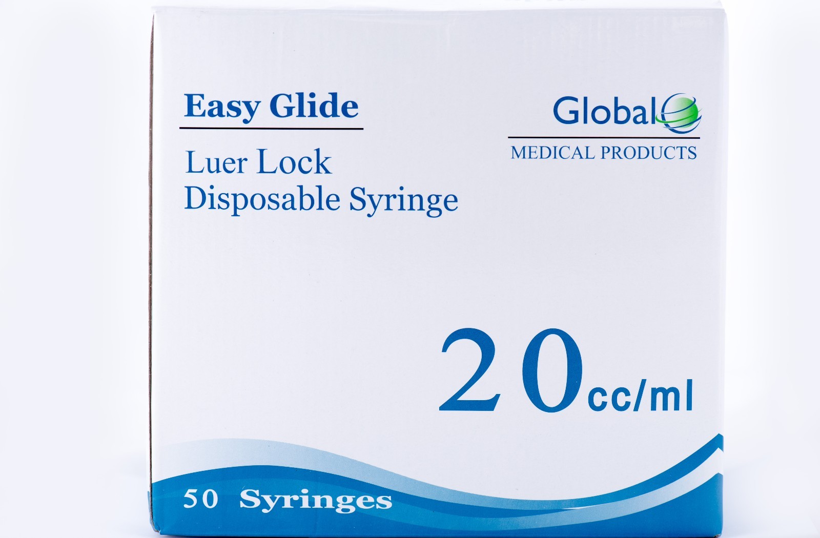 20CC GLOBAL SYRINGES ONLY WITH LUER LOCK 20ML 25 NEW STERILE without Needle