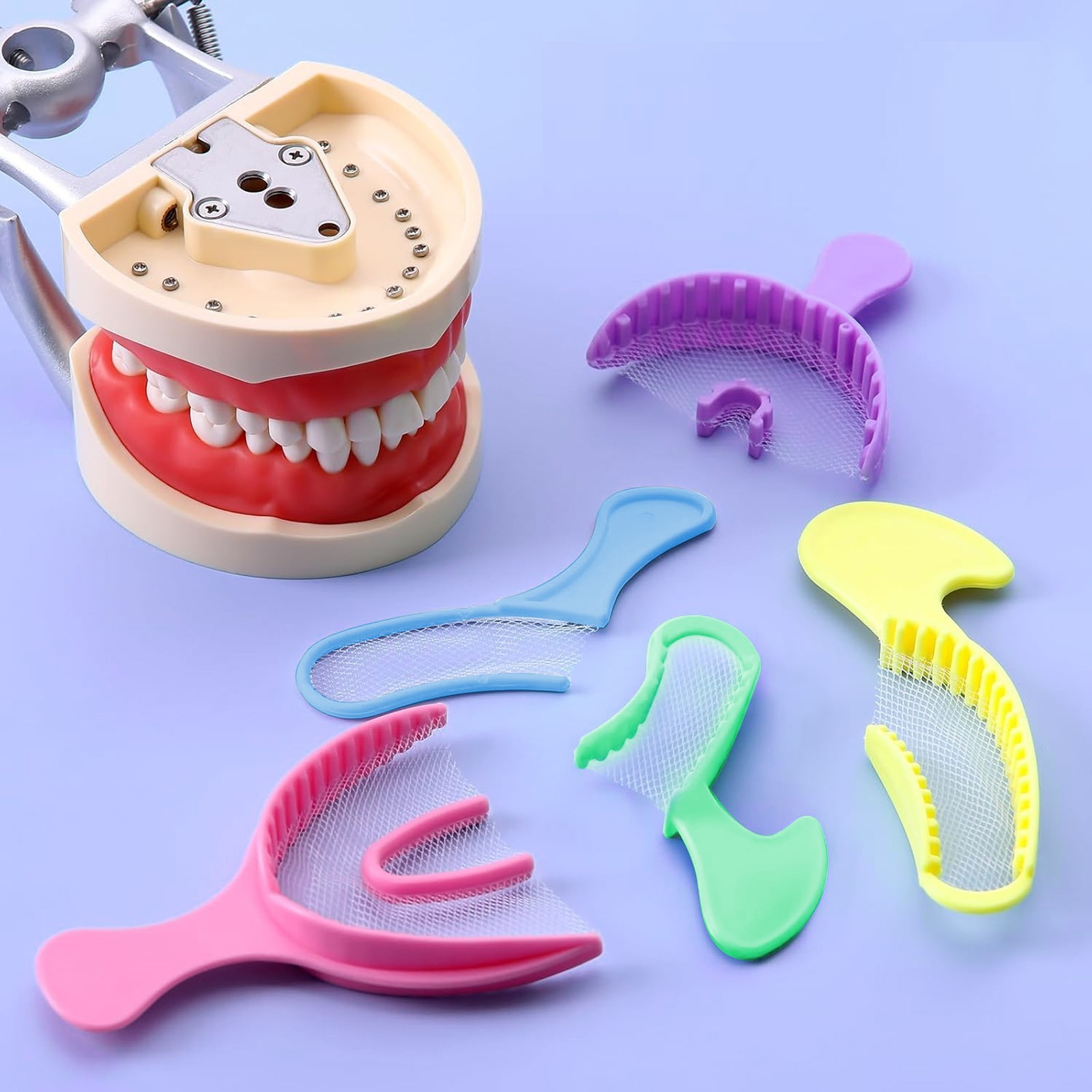 Dental Impression Bite Registration Triple Trays – Sideless(50 Pcs/Bag)