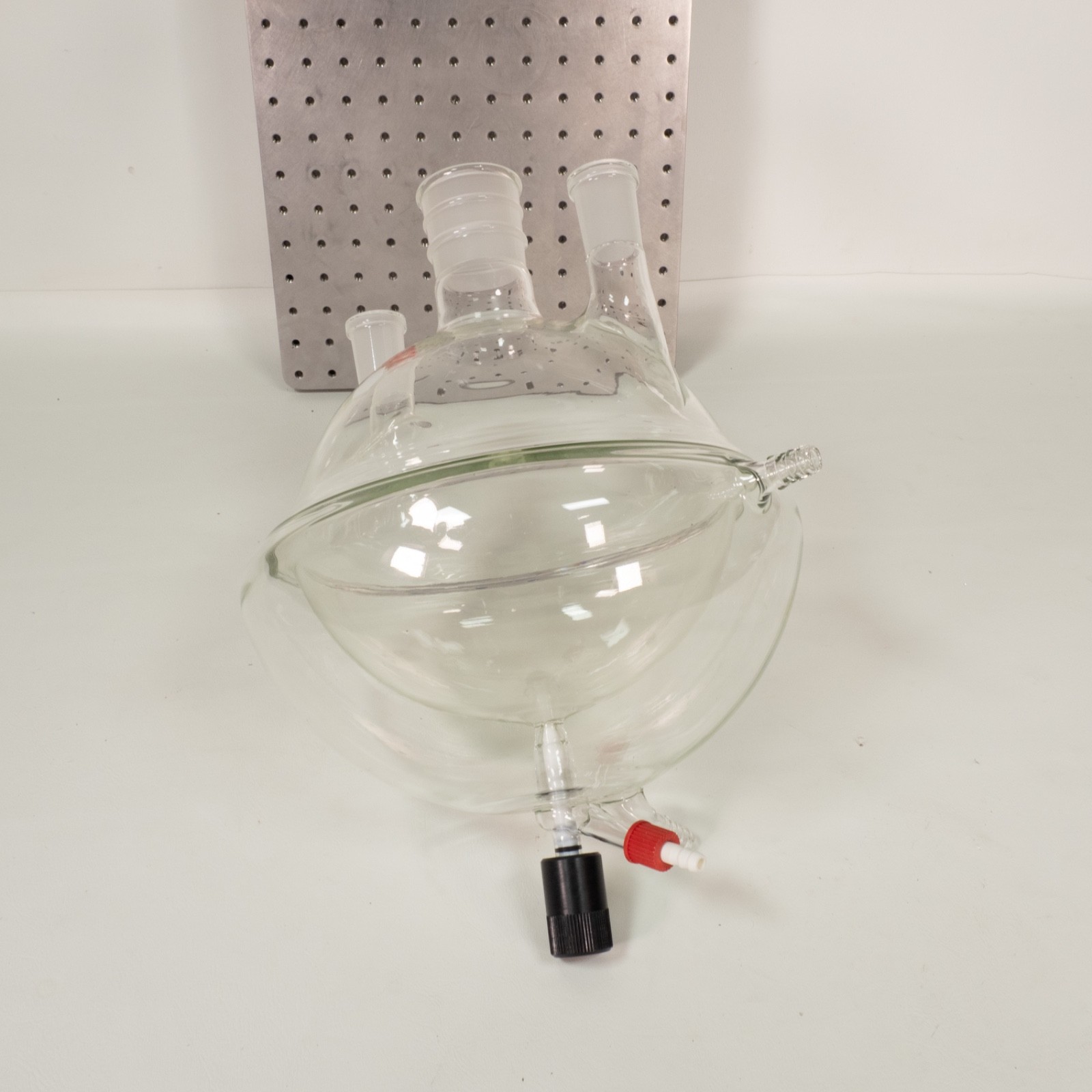 NOS New Sigma-Aldrich 4L Jacketed 3-Neck Reactor Flask Drain Valve PTFE Stopcock