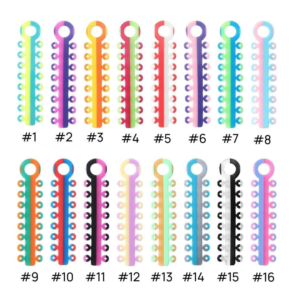 Dental Orthodontic Elastic Ligature Ties Rubber Bands Brace Single/Double Color