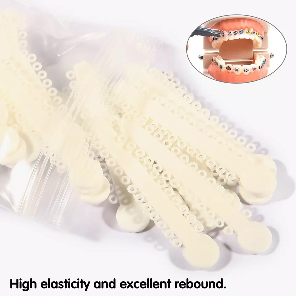 Dental OrthoElastic Ligature Ties Rubber Bands Single/Double Assorted Color