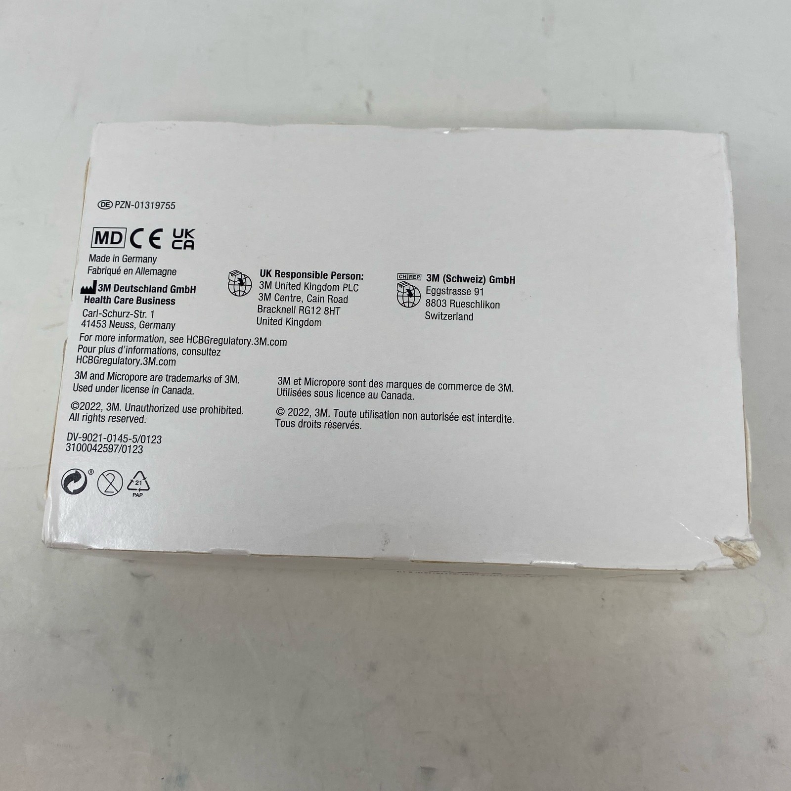 3M Micropore Paper Tape White 2″ x 10yd, Box of 6 Rolls