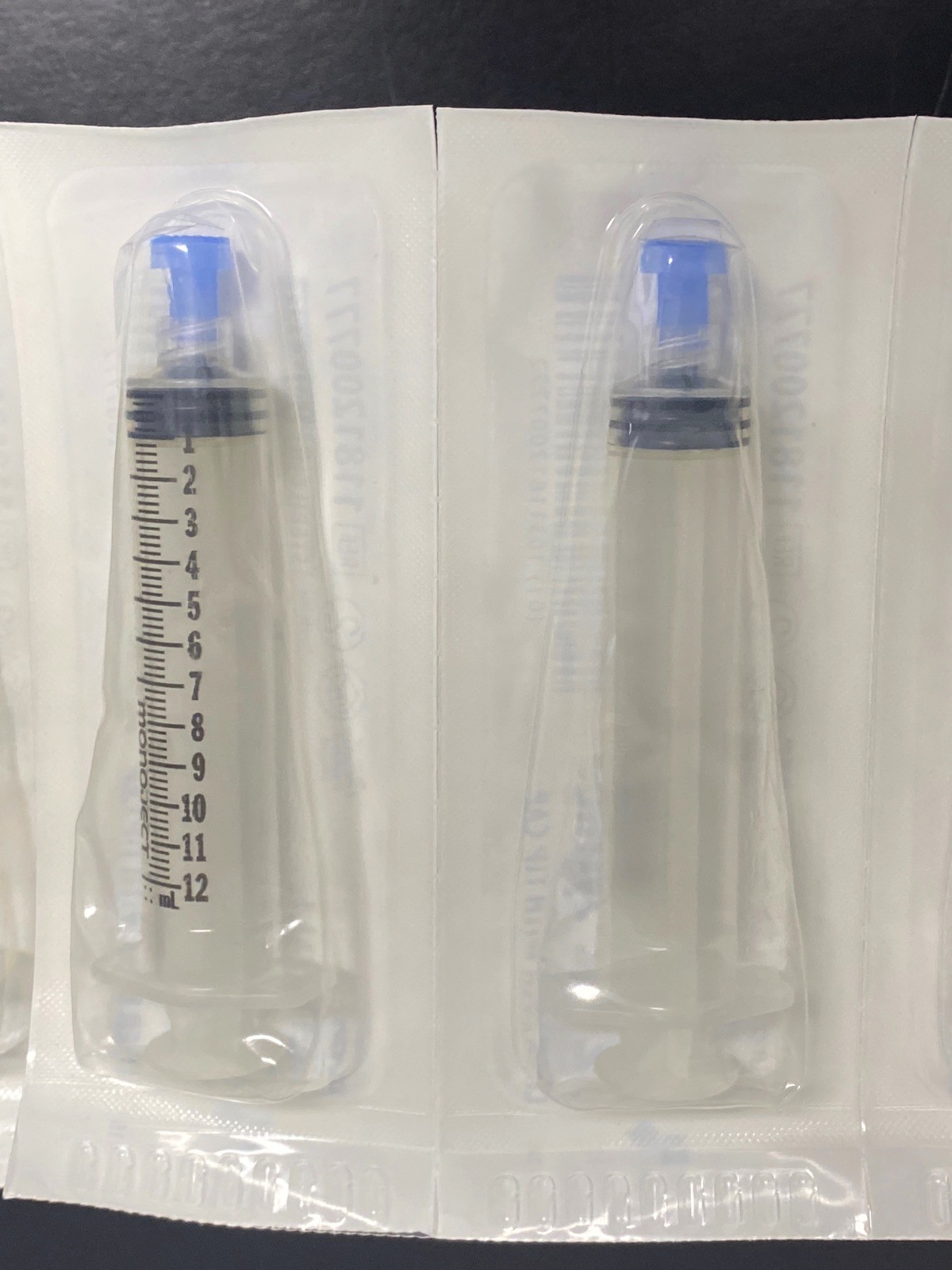 (50) General Use 12mL Plastic Graduated Luer Lock Syringes Blister Packed