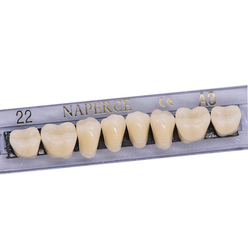 168PC Acrylic Resin Denture #22 Dental Upper Lower Shade A3 Teeth Set US