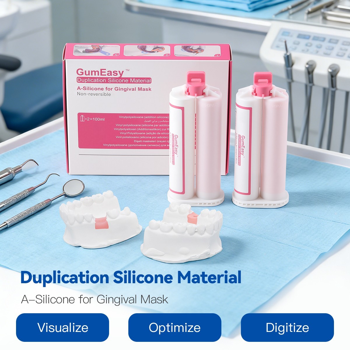Dental Lab Impression Silicone for Gingival Mask Duplication Silicone Material
