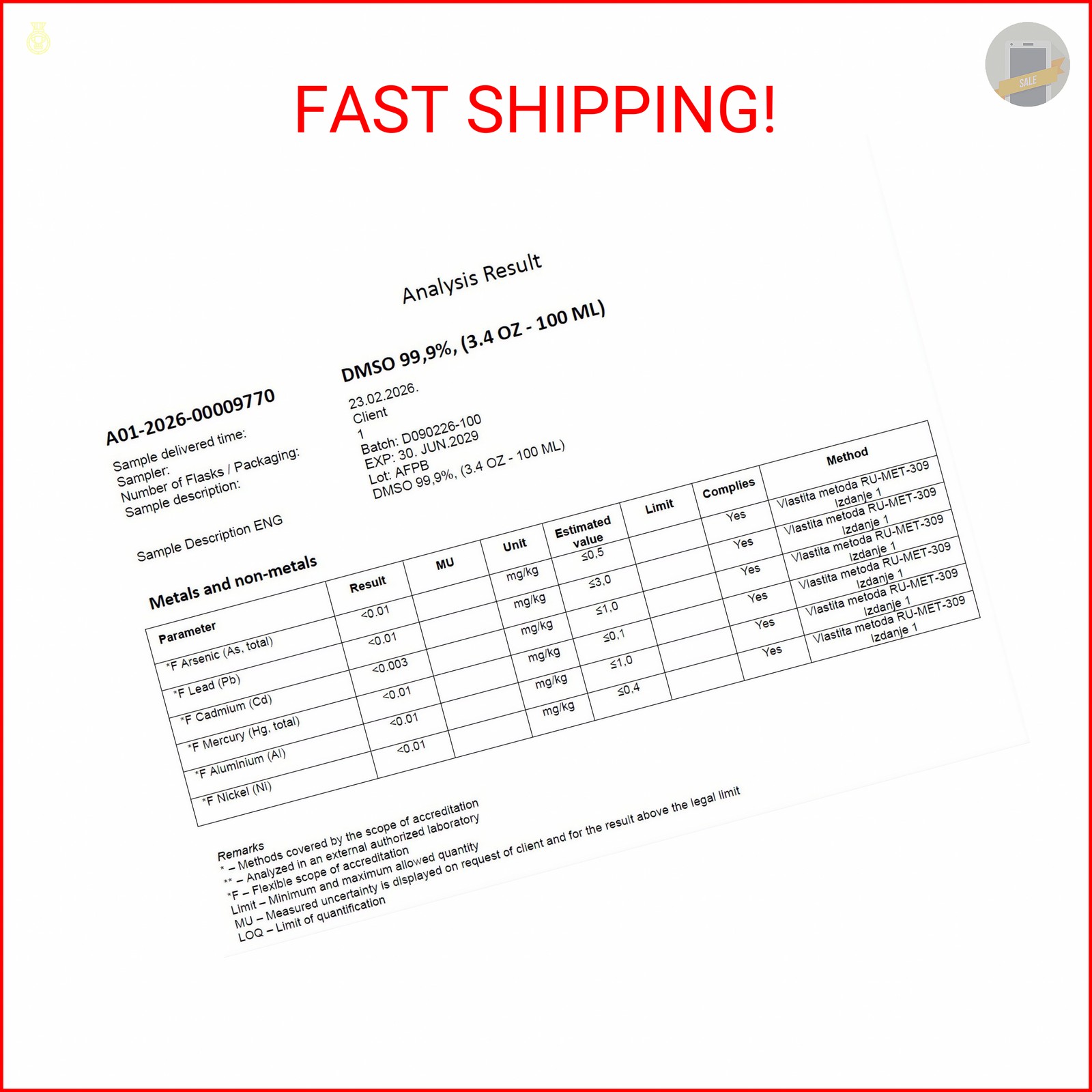 2X DMSO 99.9% Pharma grade ingredients | Low odor – Dimethyl sulfoxide liquid |