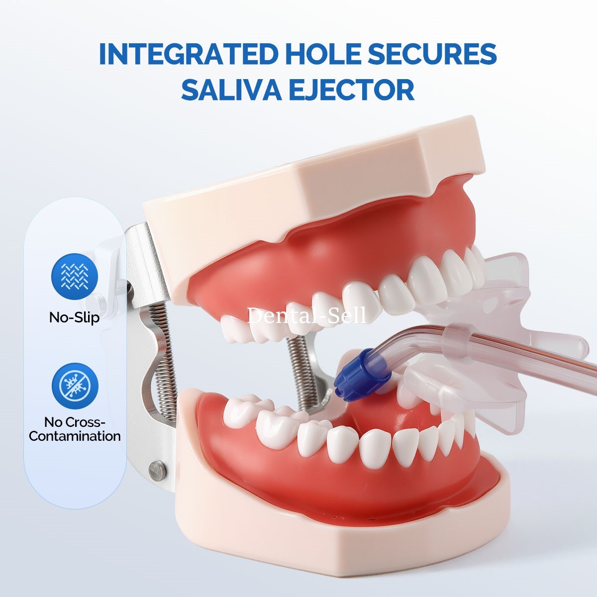 Dental Silicone Mouth Support Holding Saliva Ejector Suction Tip Occlusal Pad