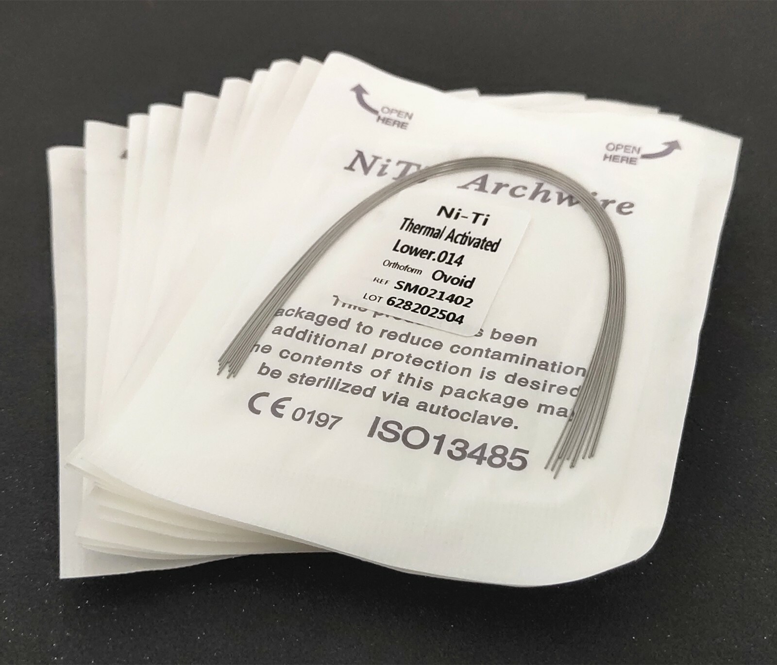 200 Packs Thermal Activated Niti Arch Wire Round Dental Orthodontics Ovoid Form