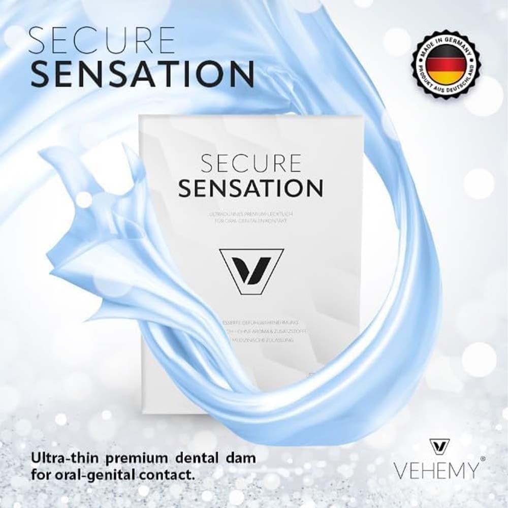 Vehemy Dental Dams 3-Pack, Latex-Free Oral Dams, Hypoallergenic Transparent