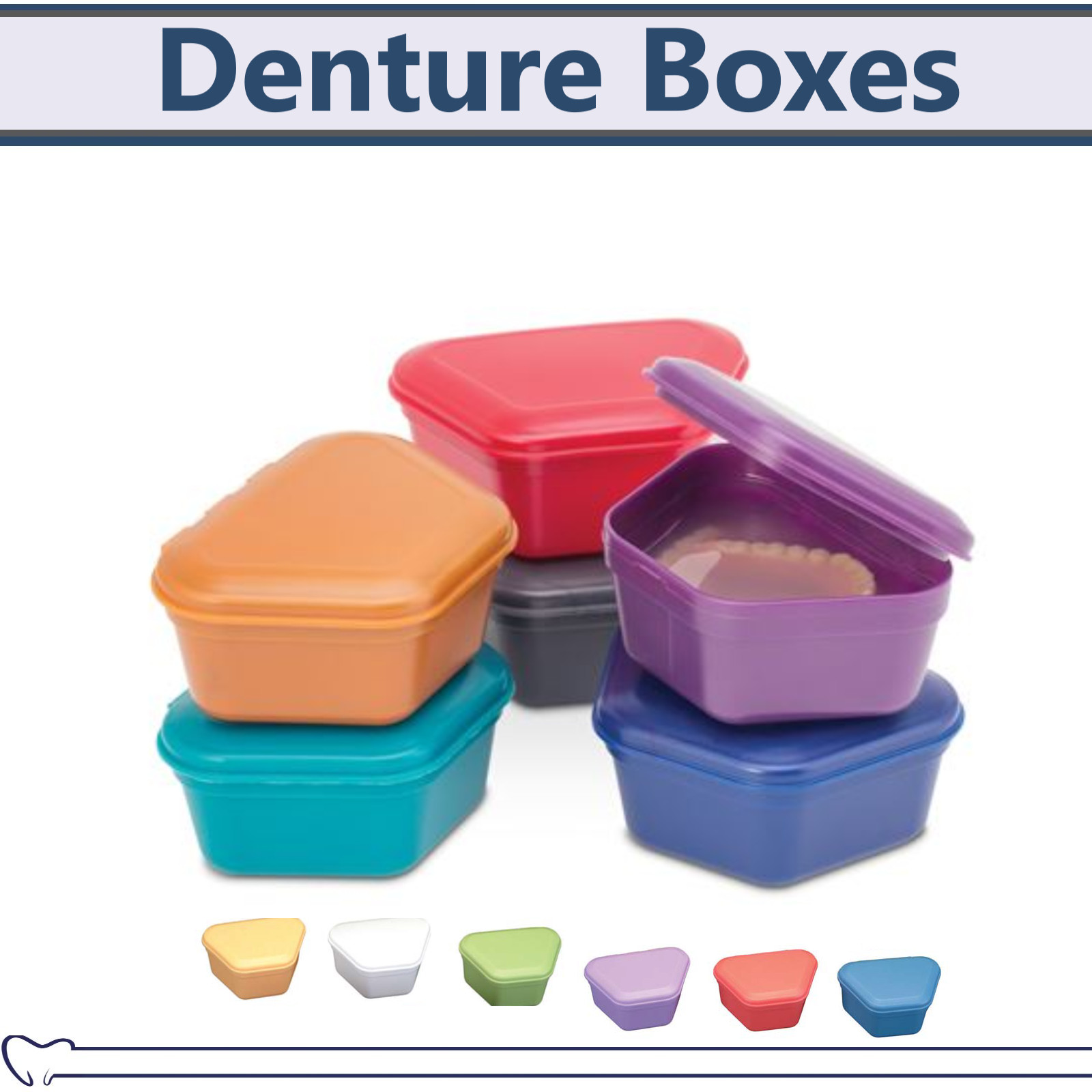 Dental Retainer Case Denture Case, Durable & Similar Large Mouth Guard 1-100/Bx