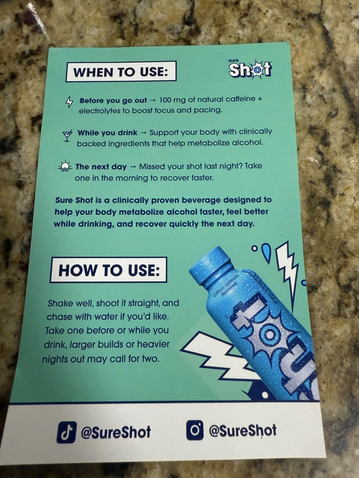 Sure Shot – Alcohol Metabolizer -2 bottles 4 fl oz