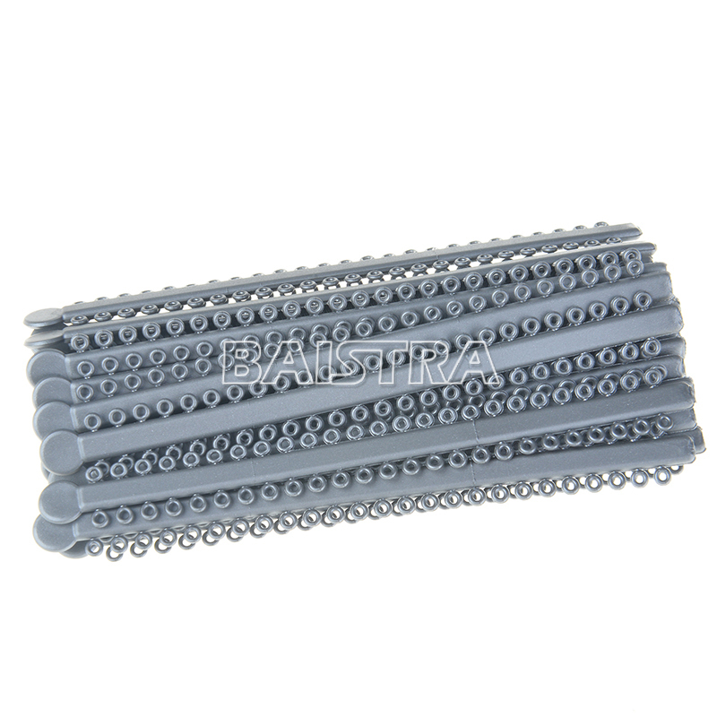 10 Packs Dental Orthodontic Elastic Ligature Ties Gray Latex 1000pcs/Pack