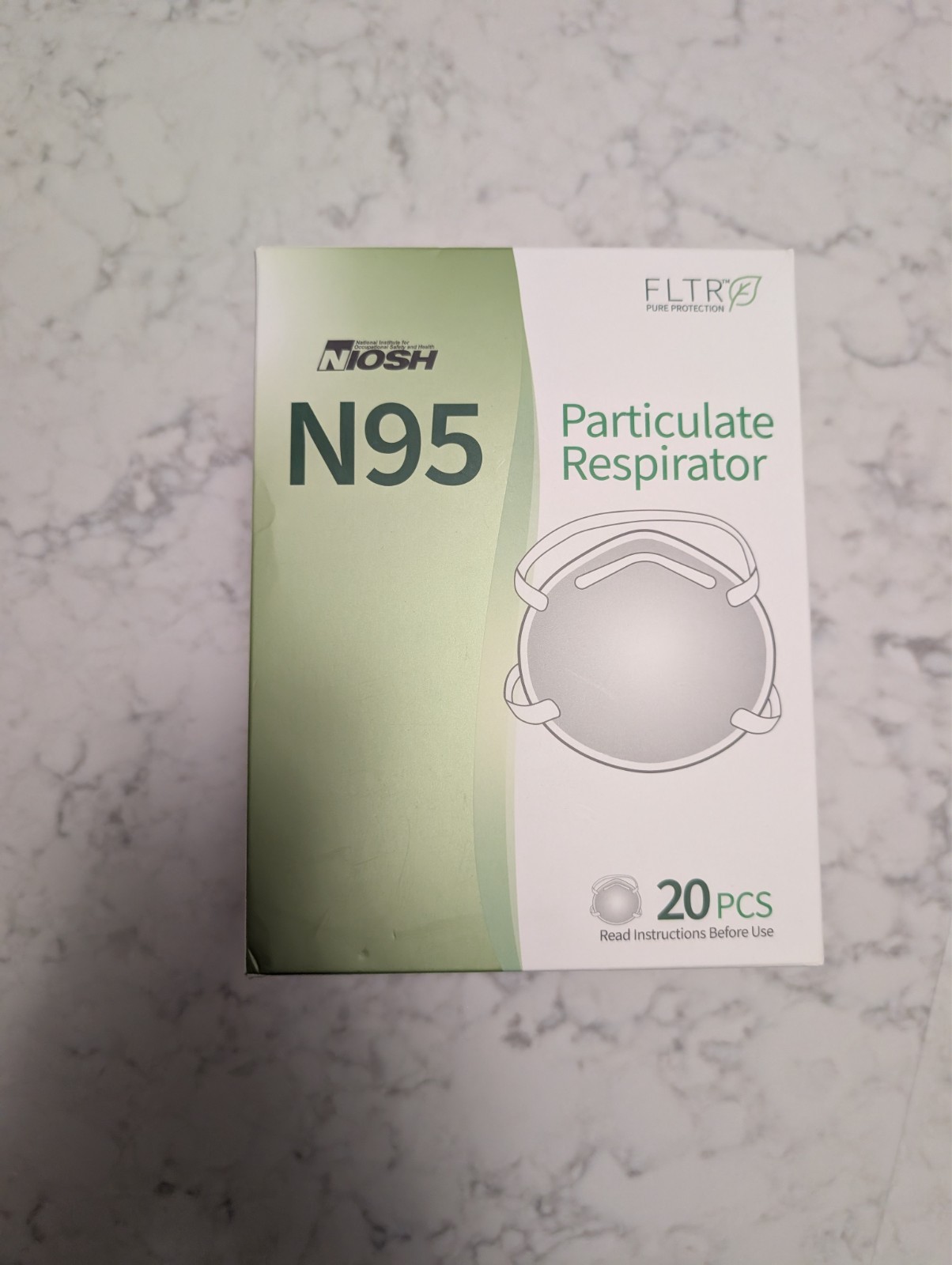 FLTR Pure Protection NIOSH N95 Particulate Respirators 20pk New in box