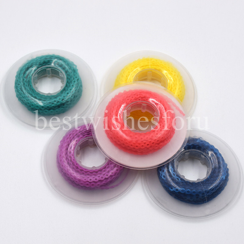 Dental Ortho 44 Colors Elastic Power Chain Rubber Bands Long/Short/Continuous