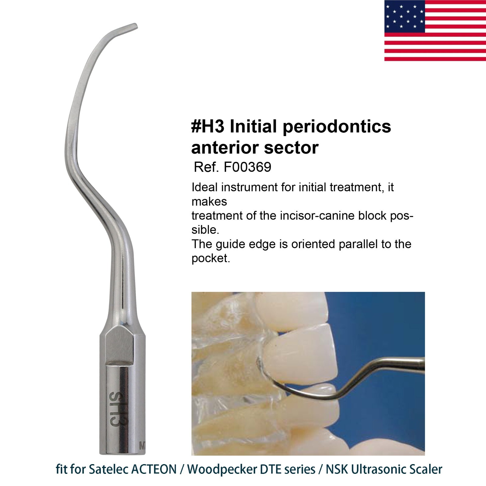 fit ACTEON NEWTRON Satelec Piezo Ultrasonic Scaler Tips H3 H4L TK-1L TK2-1L 10P