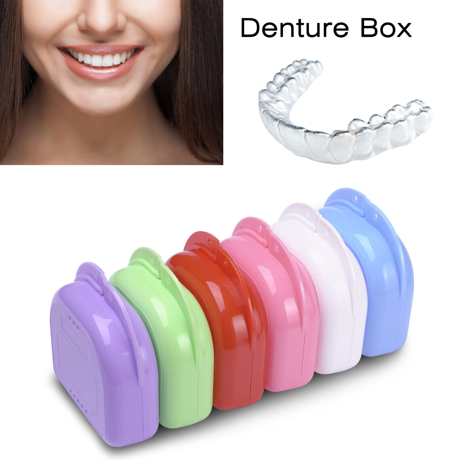 Dental Retainer Case Storage Denture Mouth Guard Plastic for Invisalign Teeth