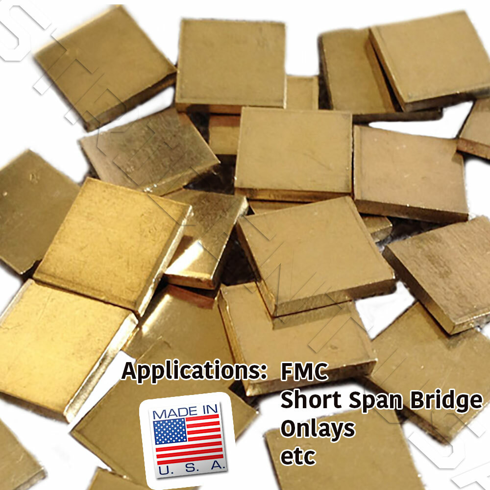 Dental Lab Non Precious Gold Alloy 1 OZ of INGOT (made in USA)