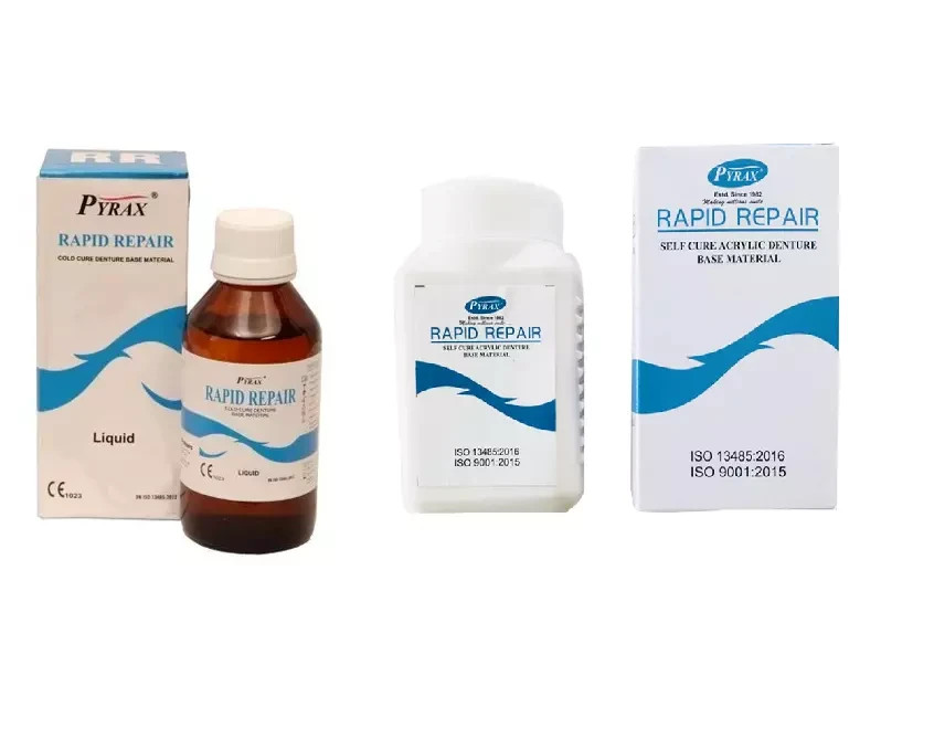 Dental Rapid Repair Self Cure Liquid 100ml & Powder 100gm (Pink) Same as Picture