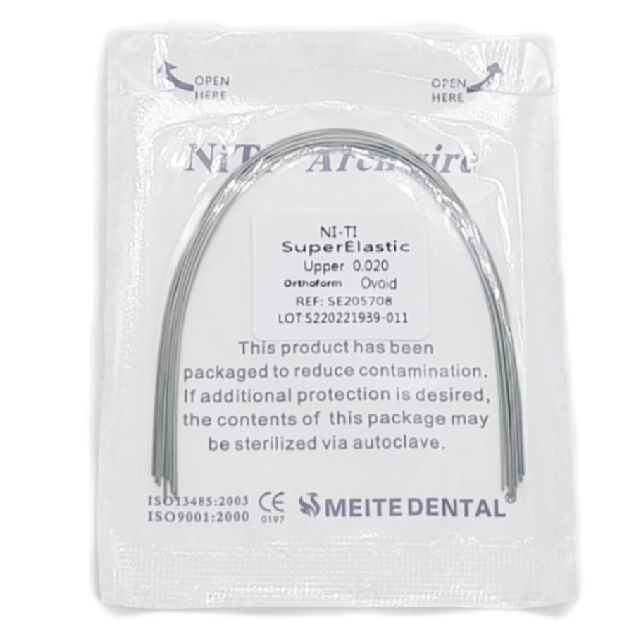10Packs Dental Super Elastic NITI Arch Wires Orthodontic Round Wire Ovoid arcs