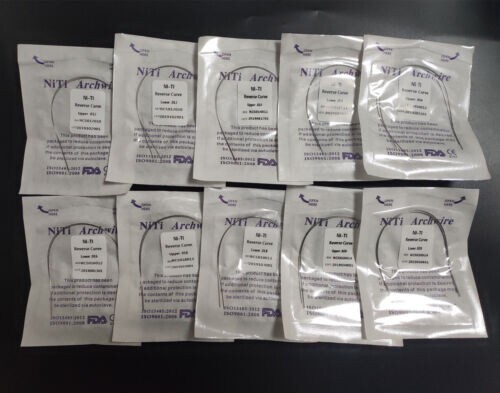 Dental Orthodontic Reverse Curve Arch Wire Niti Super Elastic Round