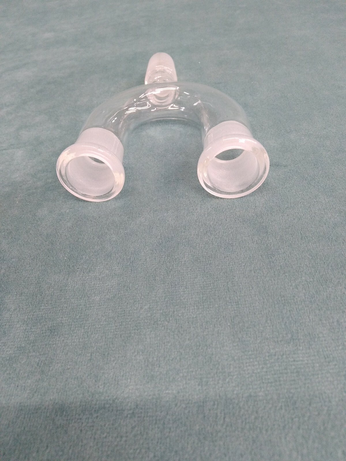 Y shaped connector adapter unknown brand unknown sizes lab glass chemistry