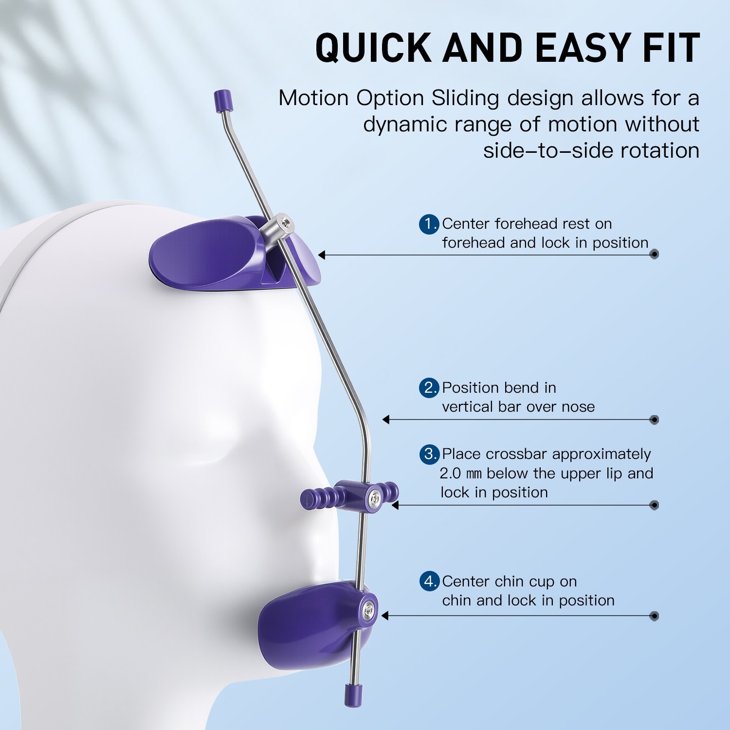 Dental Ortho forward pull Headgear facemask with Single Lever Adjustable 4 Color