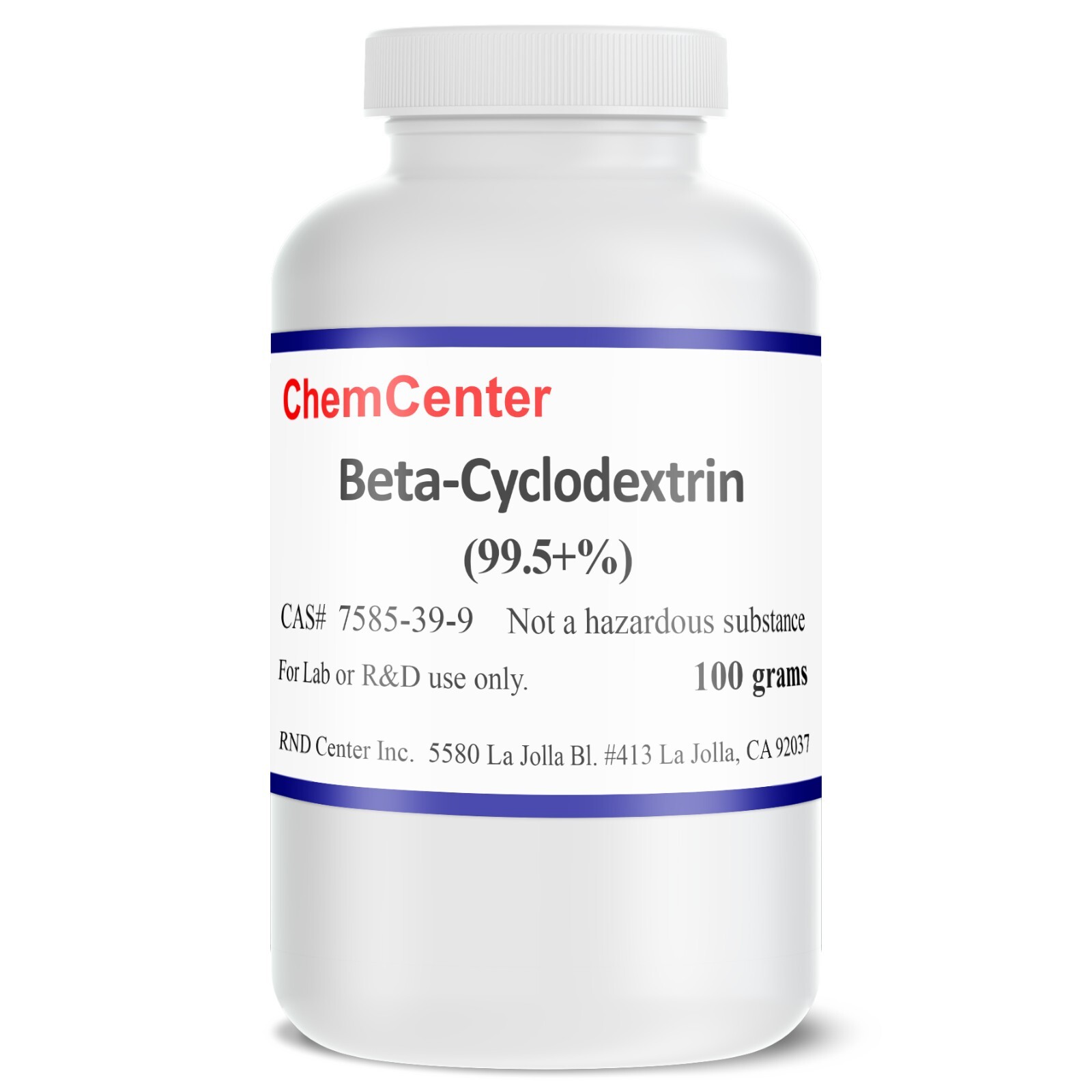 Beta-Cyclodextrin, Ultra Pure, 99.5% min., 1kg (1000 grams)