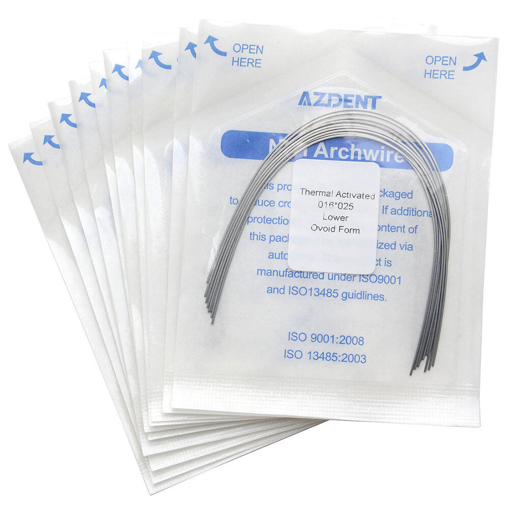 AZDENT Dental Orthodontic Heat Thermal Activated Niti Rectangular Arch Wires