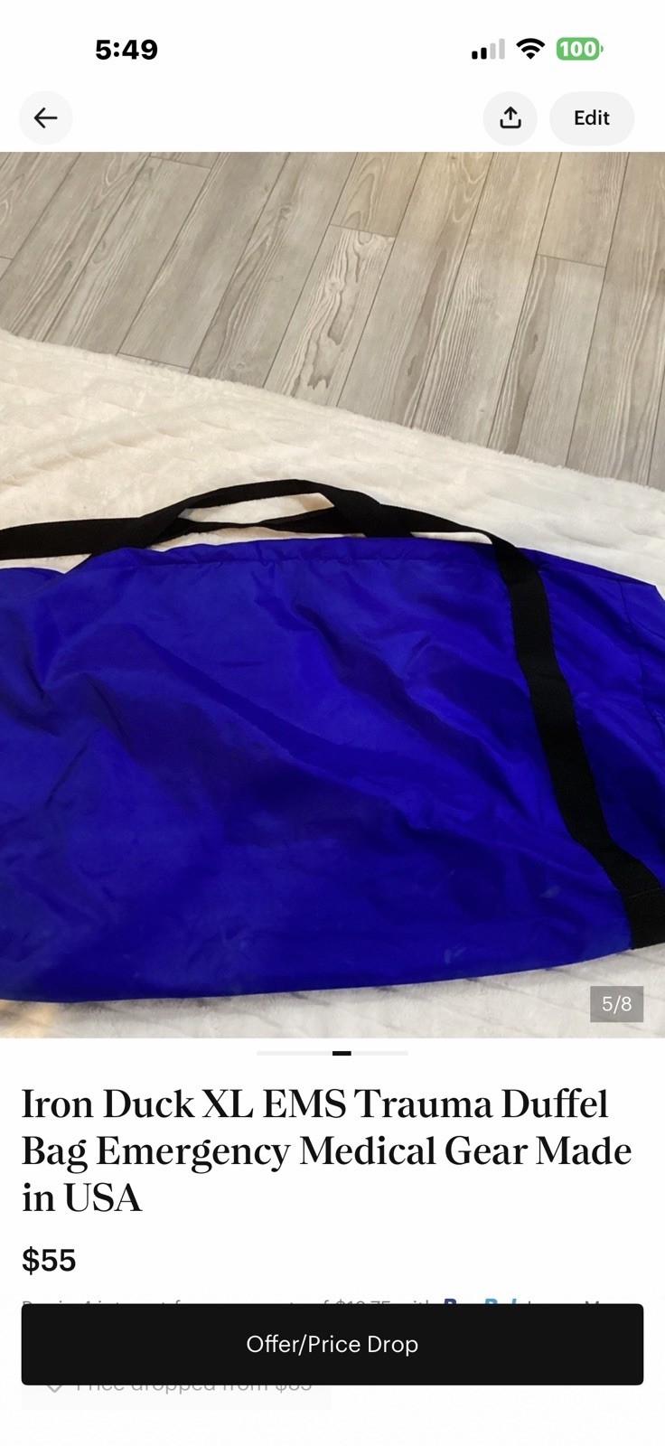 Iron Duck XL EMS Trauma Duffel Bag – Emergency Medicine Gear Bag