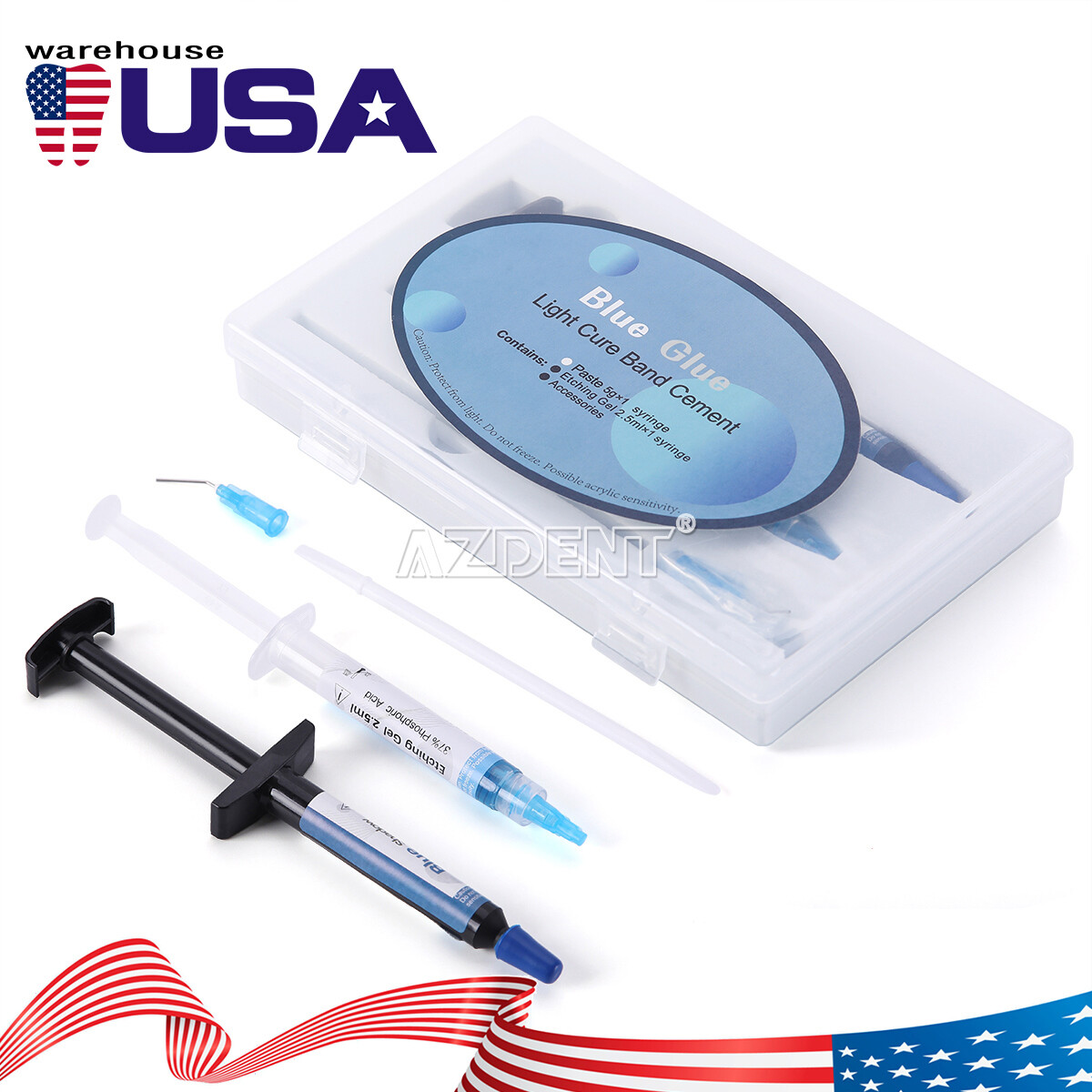 Dental Orthodontic Adhesive/Bonding Paste Light Cure Blue/Green Glue/Clear Resin