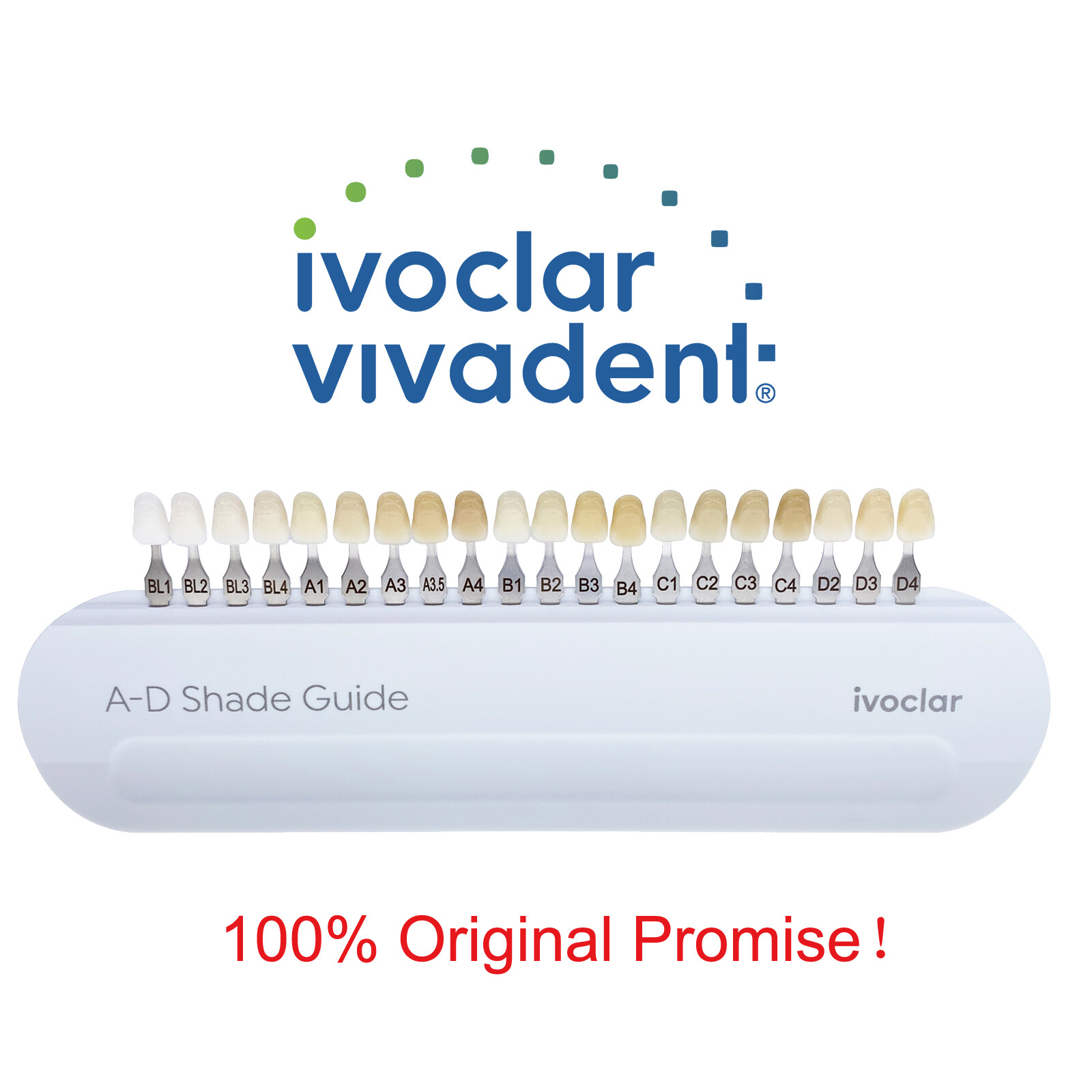Ivoclar Vivadent Dental Shade Guide A-D 20 IPS or Natural Die ND1-9 Bleach Teeth