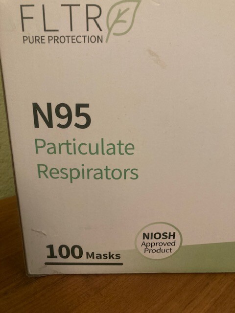 NIOSH FLTR Pure Protection Particulate Respirator N95 Mask 100-Pack