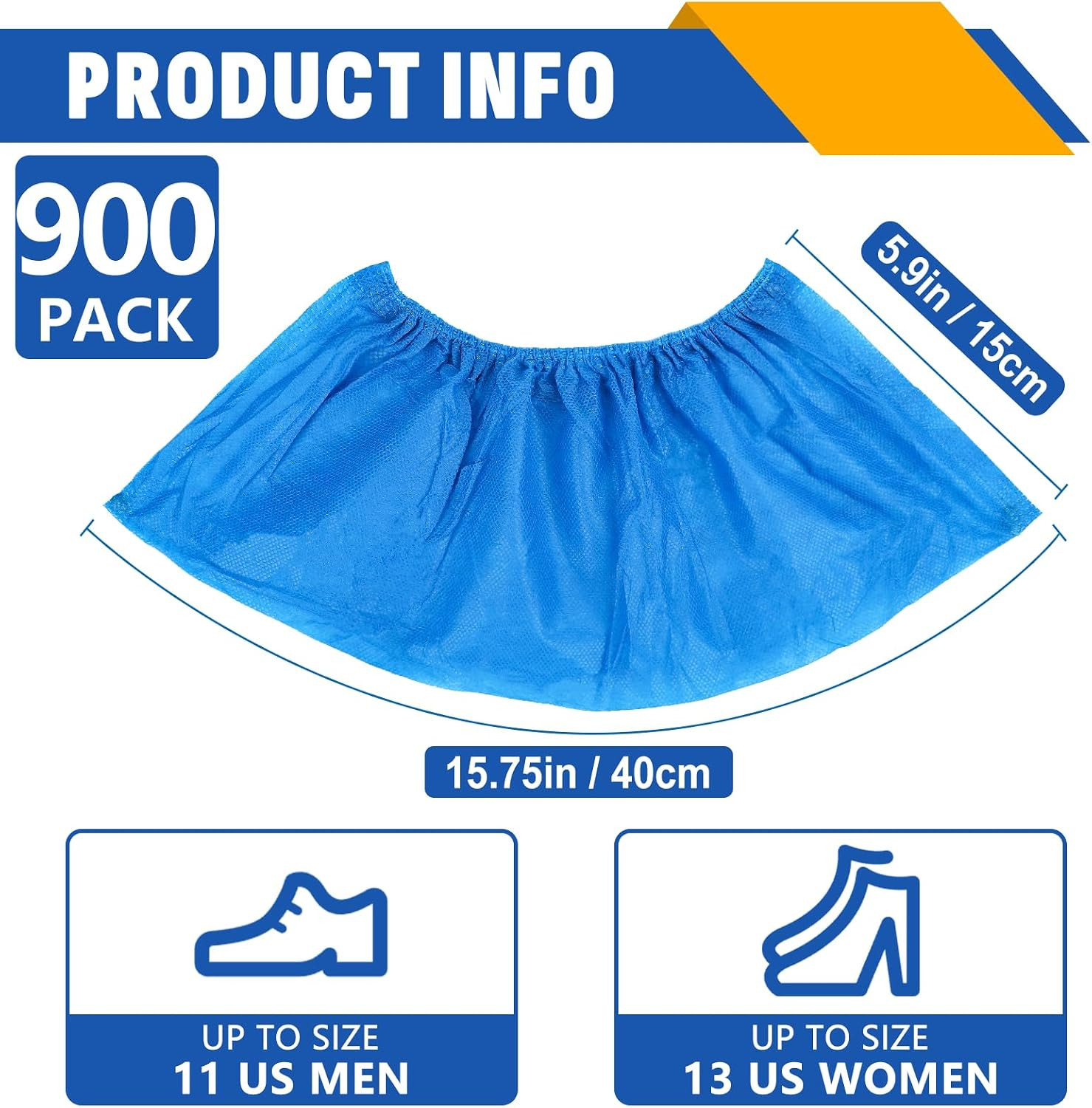 900 Pack(450 Pairs) Shoe Covers Disposable, Non-Woven Fabric Shoes Covers for In
