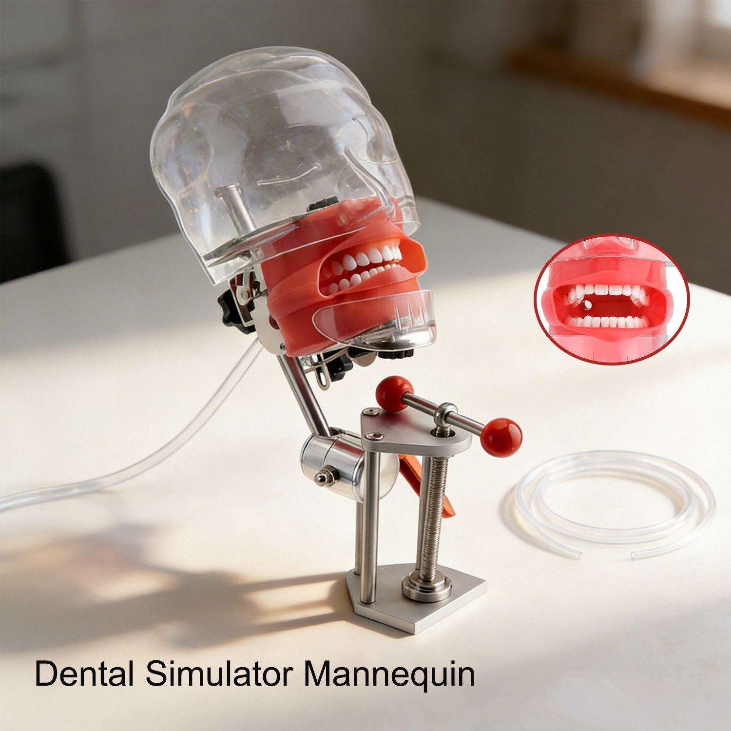 Dental Simulator Manikin Phantom Head Model Dentist Teaching with 28Pcs Teeth US