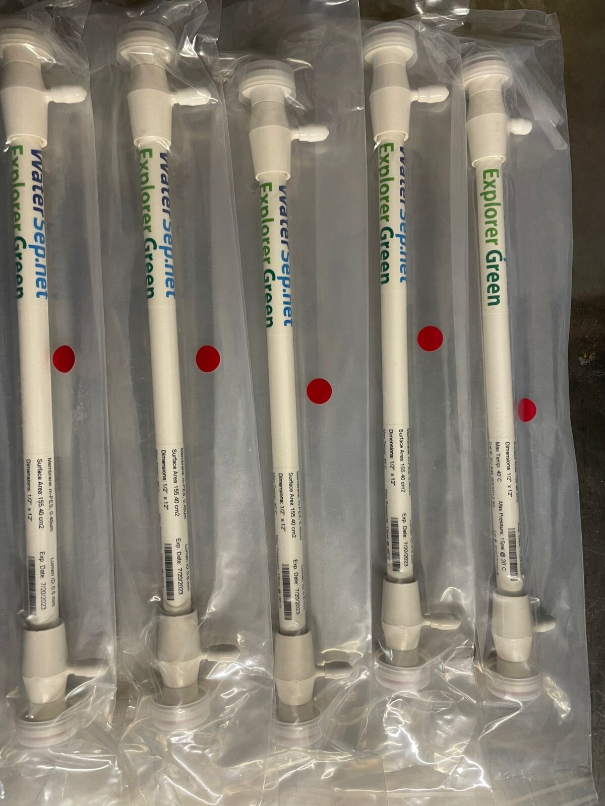 WaterSep BioSeparations CAT # SU94505EXP12S0 ( LOT OF 5 )