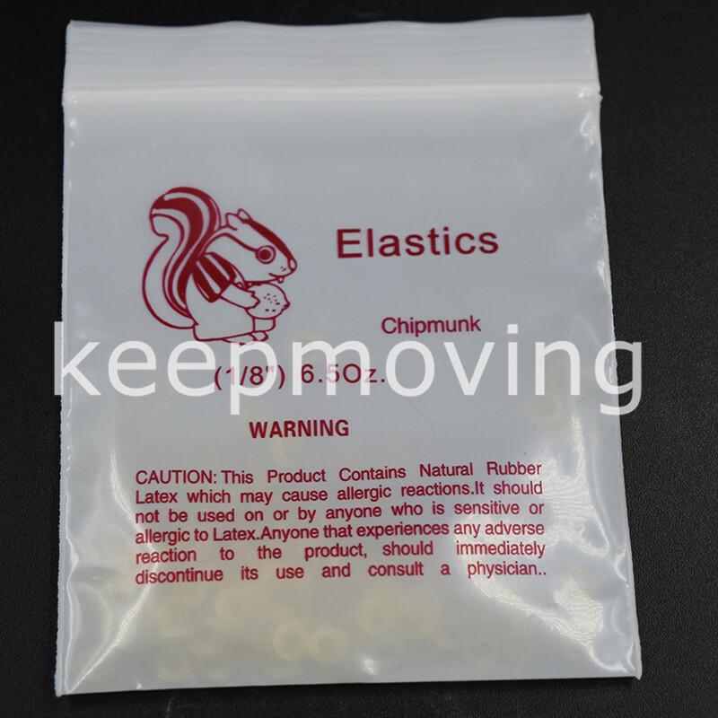 100 Pcs/Pack Dental 1/8”Chipmunk Orthodontic Rubber Bands Elastic bands 6.5Oz