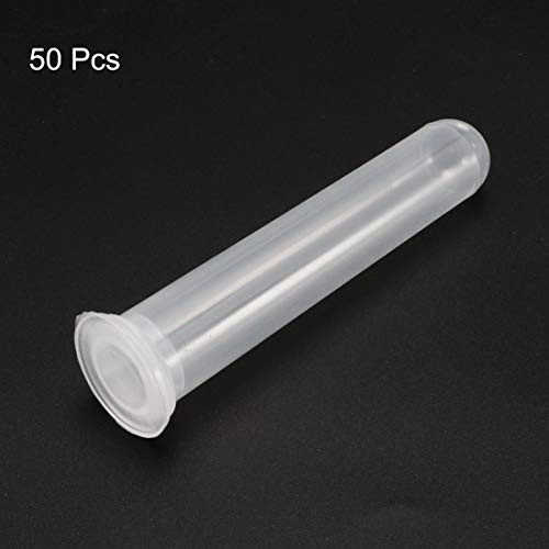 uxcell 50 Pcs 20ml Plastic Centrifuge Tubes with Snap Cap, Graduated