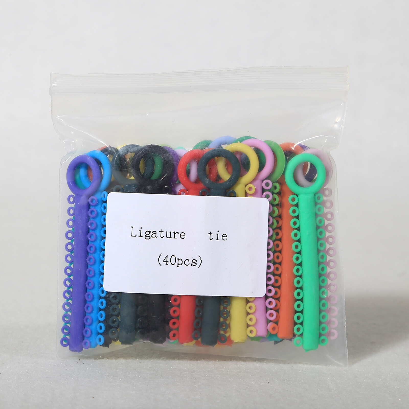 1040 Circles Dental Orthodontics Ligature Ties Elastic Multi-colored tie 40 pcs