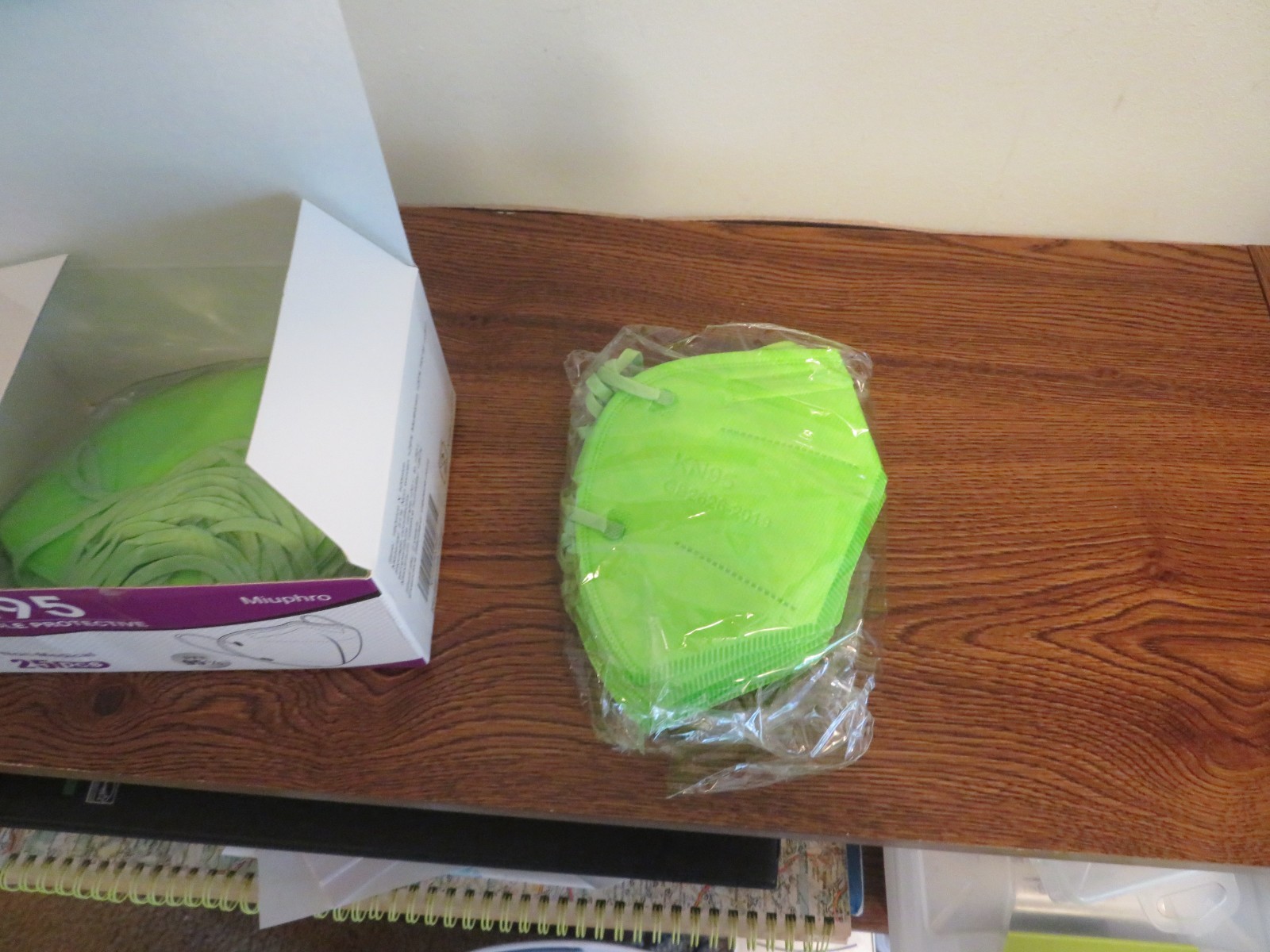 Miuphro KN 95 Masks Lime Green NEW Box of 18