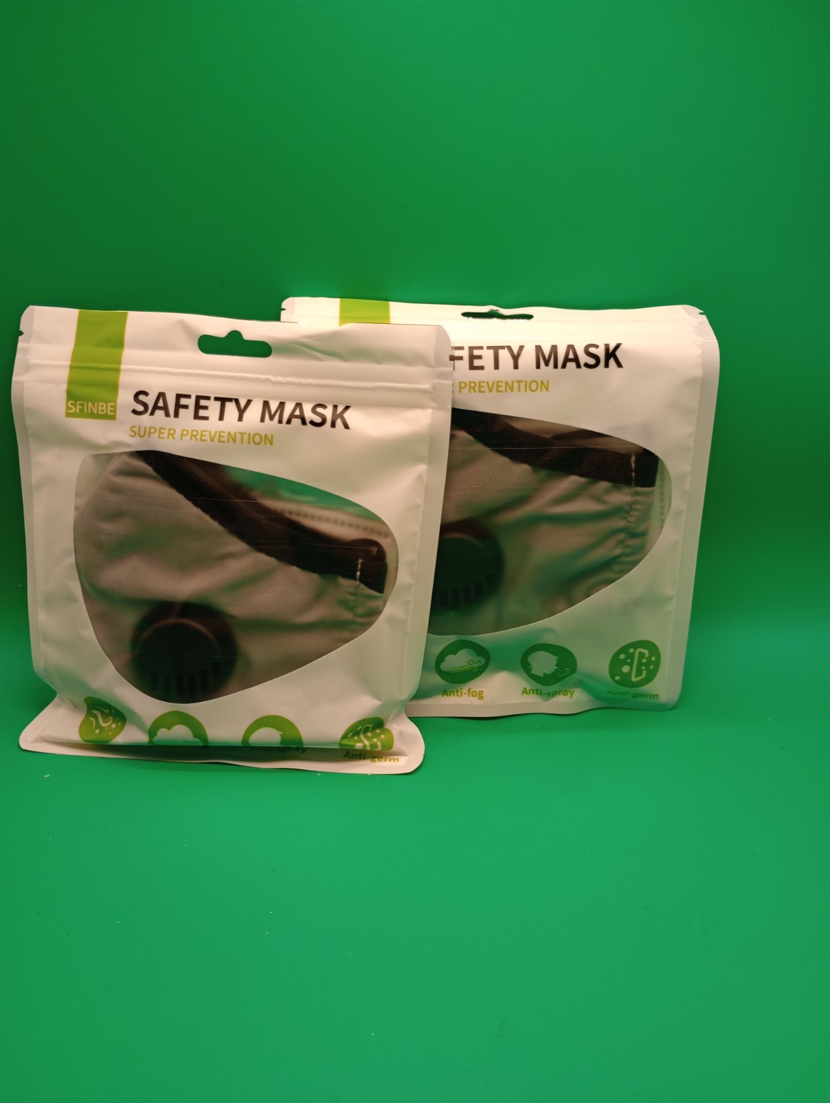 Safety Mask Super Prevention Anti Dust/spray/fog/germs 2 Pack In Grey