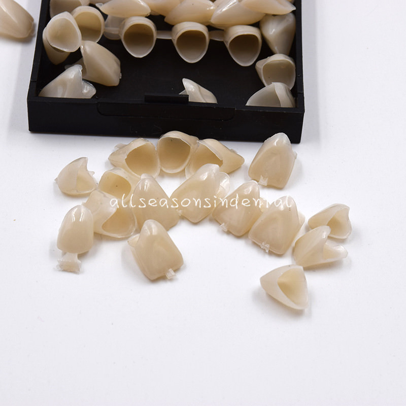 Dental Oral Temporary Anterior Teeth Crown Caps Tooth Synthetic Resin 50 Pcs/Box