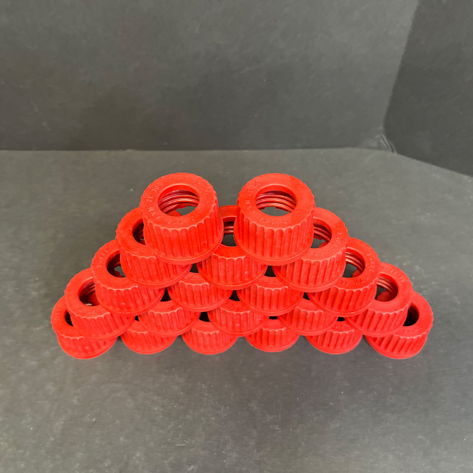 Chemglass Bottle Cap Open Top GL-32 Threads 22 mm Autoclavable Total of 36 Caps