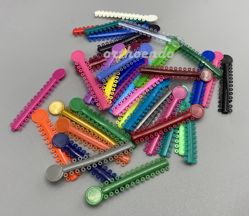Dental Ortho Ligature Ties Elastic Rubber Bands for Bracket Brace Assorted Color